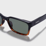 Sydney – Black Tortoise Green Rectangle Sunglasses | UV400 Polarized