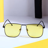 The Godfather Black Yellow Square Sunglasses