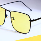 The Godfather Black Yellow Square Sunglasses