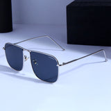 The Godfather Silver Black Square Sunglasses