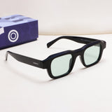 Walter Black Green Square Sunglasses
