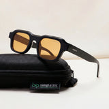 Walter Black Orange Square Sunglasses