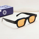 Walter Black Orange Square Sunglasses