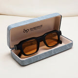Walter Black Orange Square Sunglasses