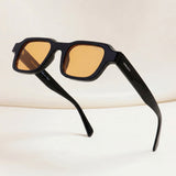 Walter Black Orange Square Sunglasses