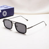 Lecter – Gun Black Rectangle Sunglasses | UV400 | Men & Women