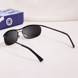 Champion Full Black Polarized Rectangle Sunglasses for Men | UV400