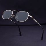 Imperio Gold Green Rectangle Sunglasses for Men & Women | UV400