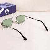 Imperio Gun Green Rectangle Sunglasses for Men & Women | UV400