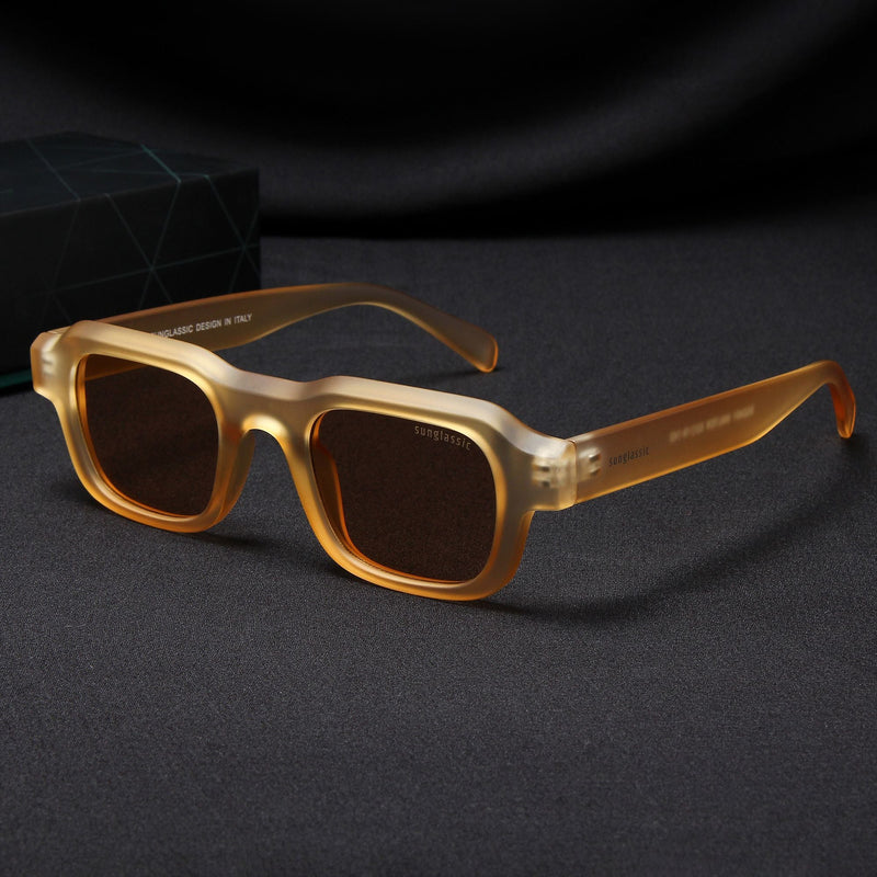 Walter Light Yellow Square Sunglasses
