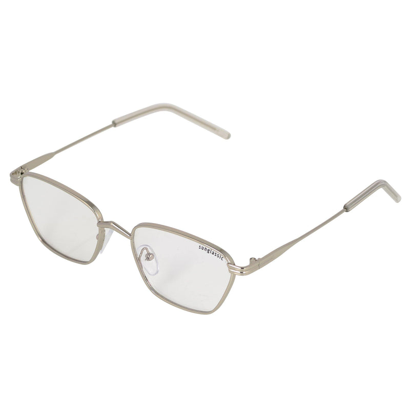 Andreas Silver Transparent Edition Trapezoid Sunglasses