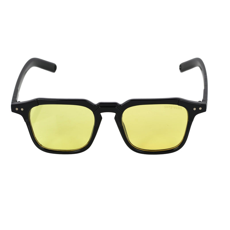 Kingsman Black Yellow Square Sunglasses