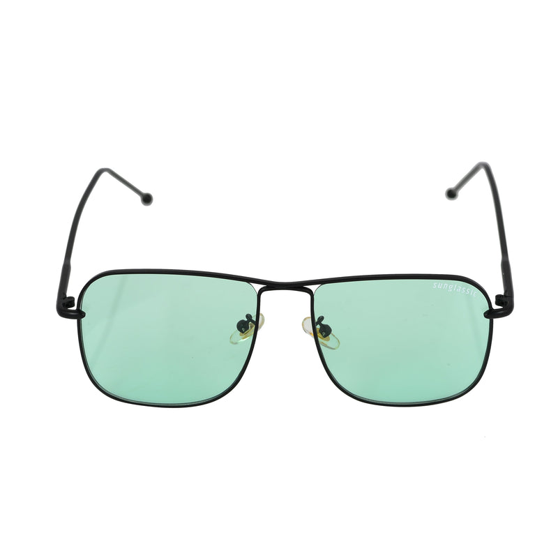 The Godfather Black Green Candy Square Sunglasses