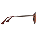 Full Brown SG4612 Metal Frame Round Sunglasses