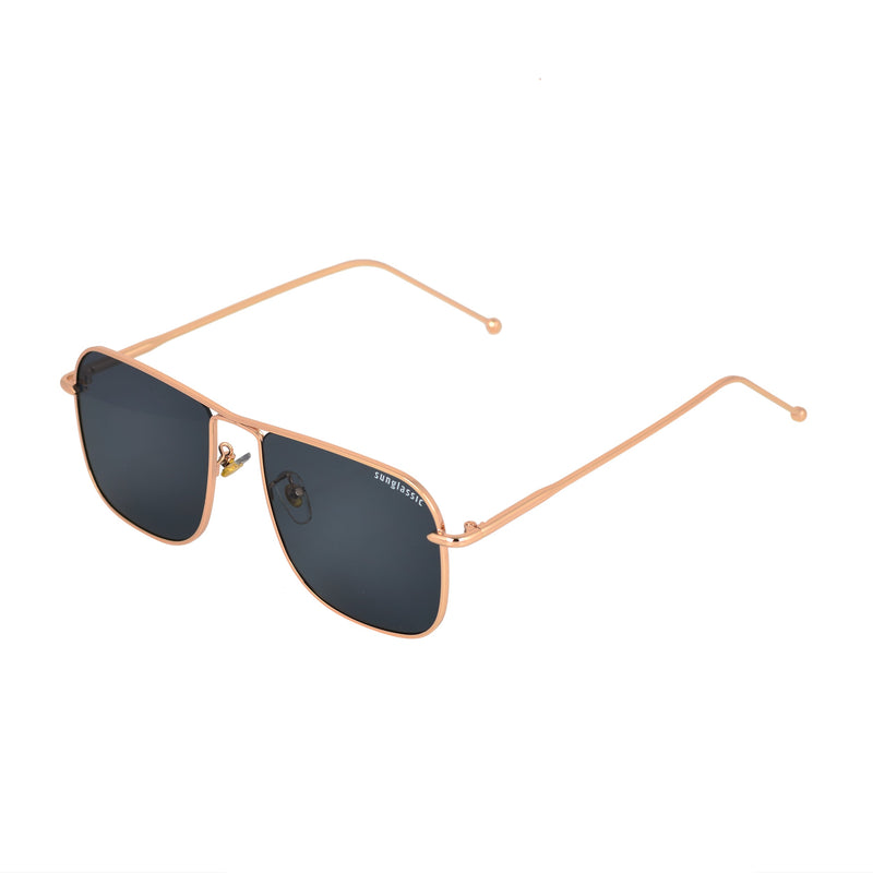 The Godfather Gold Black Square Sunglasses