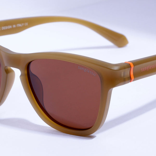 Breeze Brown Polarized Round TR90 Sunglasses