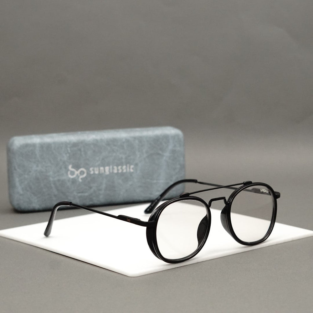 Metal Frame Thick Round Eyeglass Frames Buy Black Transparent