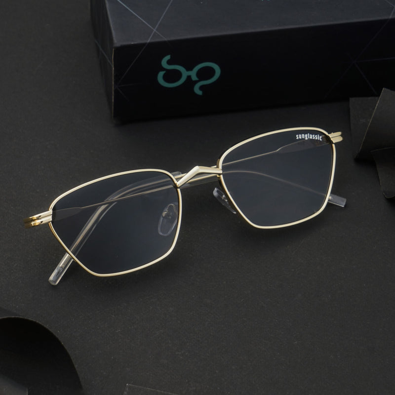 Andreas Gold Black Edition Trapezoid Sunglasses