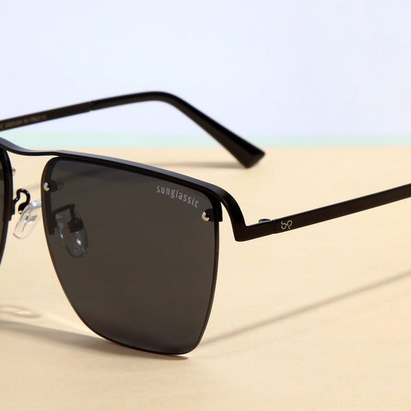 Heldish. Black Square Sunglasses