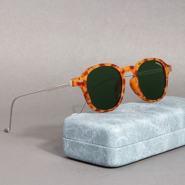 Mens Round Tortoiseshell Sunglasses Buy Hybrid Tortoise Green