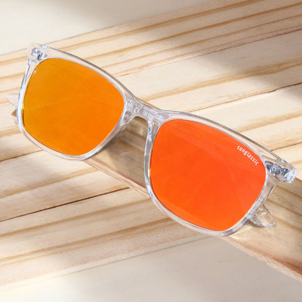 Orange hot sale mirror sunglasses