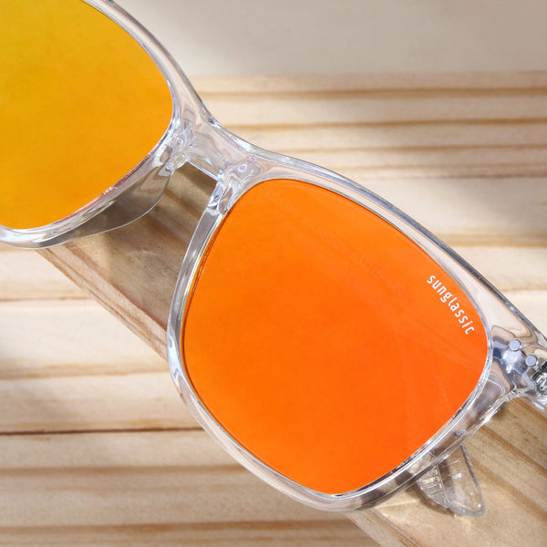 Marlton. Orange Mercurial Polarized TR90 Square Sunglasses