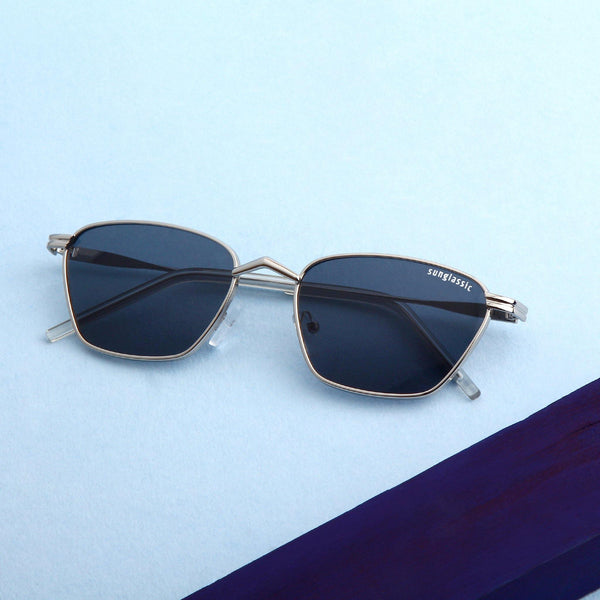 Andreas Silver Black Edition Trapezoid Sunglasses