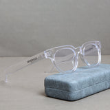 Professor. Clear Square Sunglasses