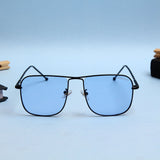 The Godfather Black Blue Square Sunglasses