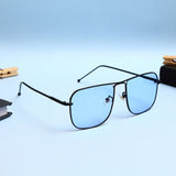 The Godfather Black Blue Square Sunglasses