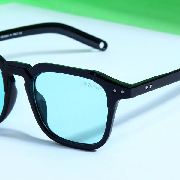 Kingsman Black Green Square Sunglasses