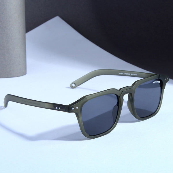 Kingsman Green Black Square Sunglasses