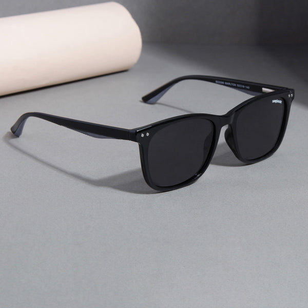 Marlton. Black Polarized TR90 Square Sunglasses