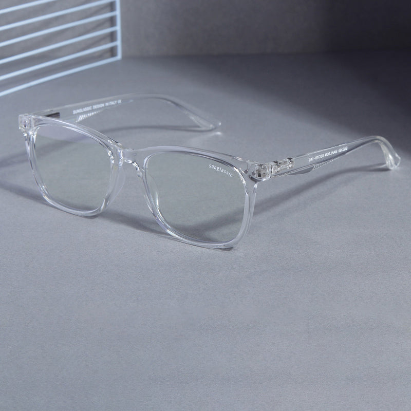 Marlton. Clear Anti-Blue Light TR90 Square Sunglasses