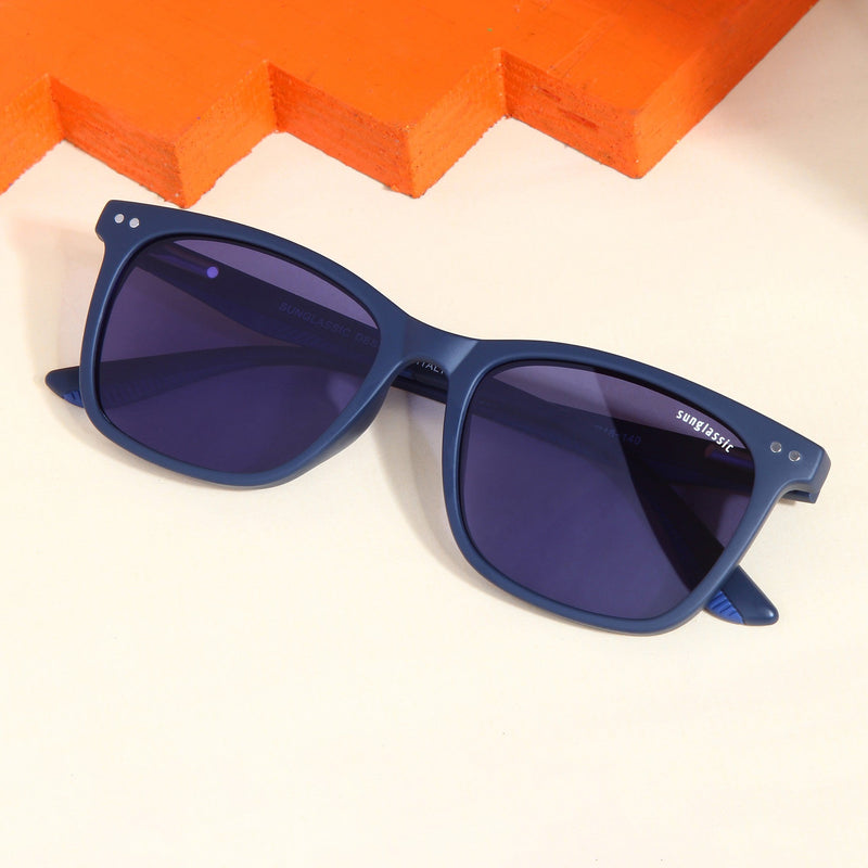 Marlton. Blue Polarized TR90 Square Sunglasses