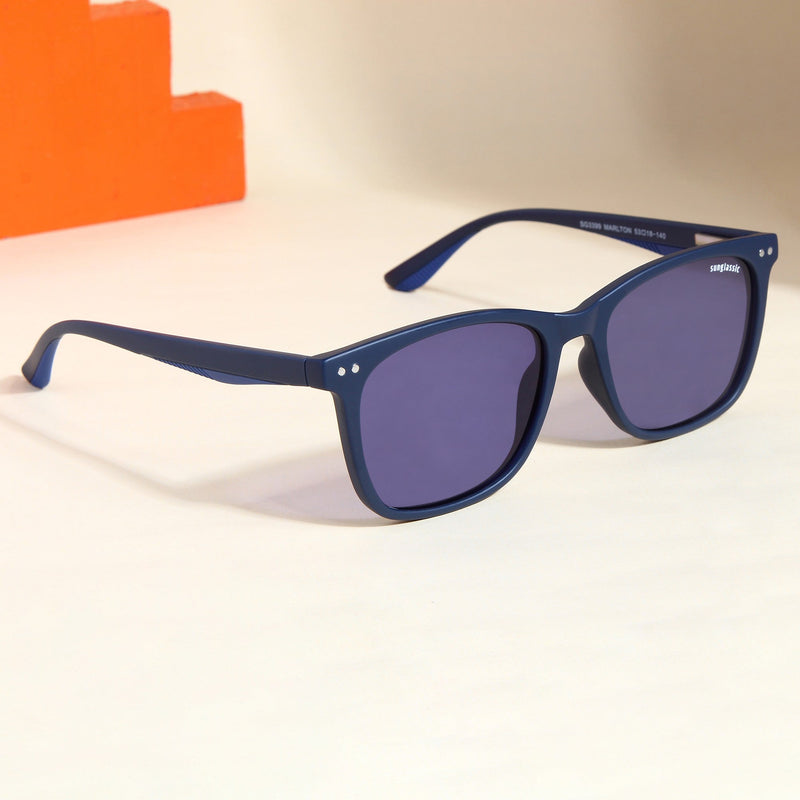 Marlton. Blue Polarized TR90 Square Sunglasses