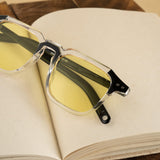 Kingsman Clear Yellow Square Sunglasses