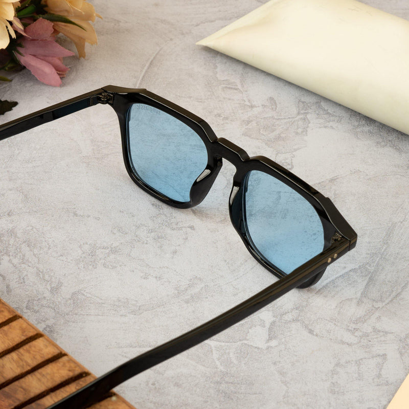 Kingsman Black Blue Square Sunglasses