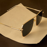 The Godfather Gold Black Square Sunglasses