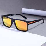 Twister Black Orange Mercury Polarized Rectangle TR90 Sunglasses