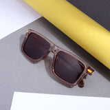 Twister Brown Polarized Rectangle TR90 Sunglasses